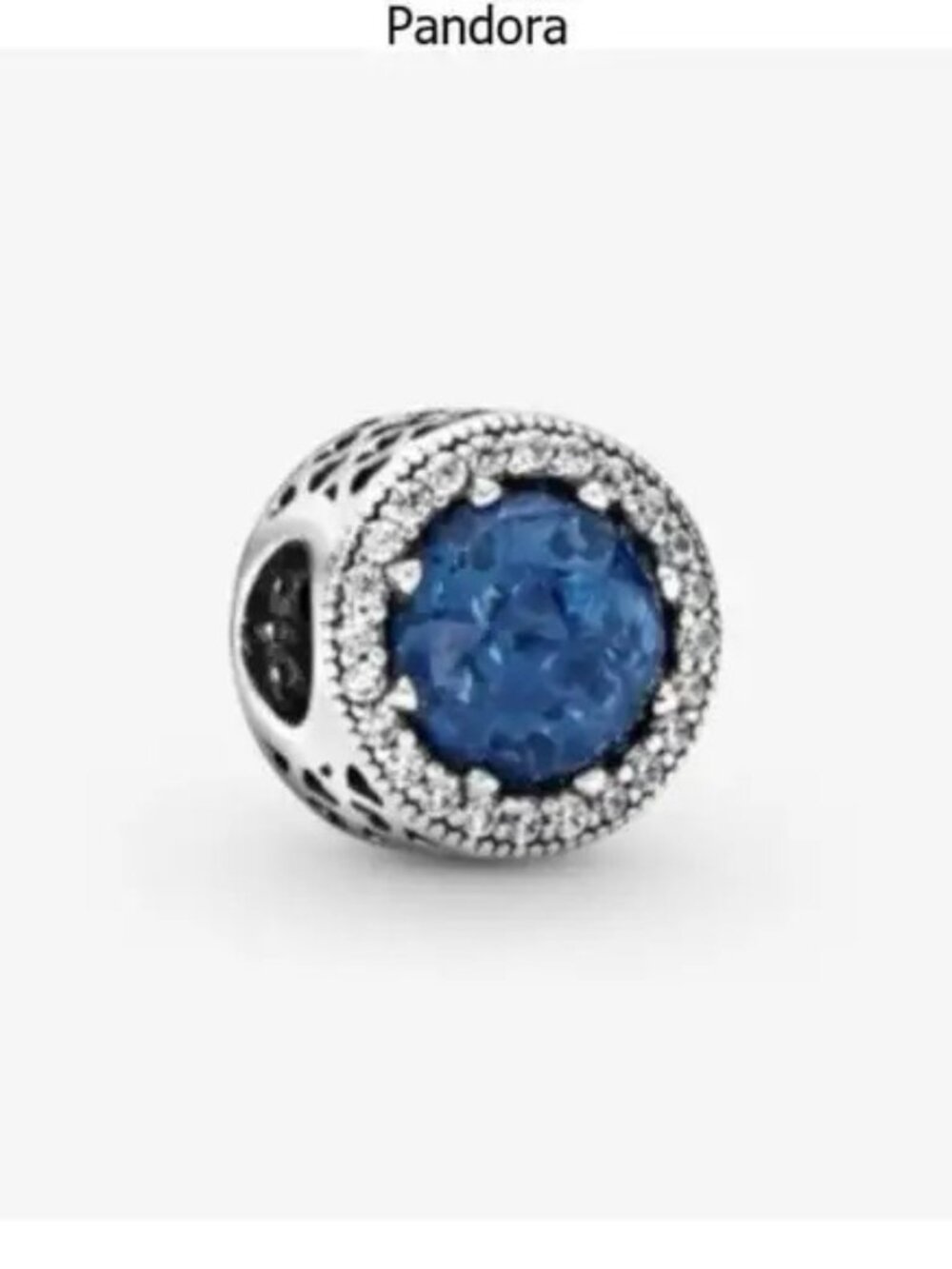 Pandora sparkling dark blue charm